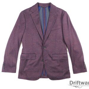 BONOBOS 36R Slim Fit Lanificio Fortex Houndstooth Sport Coat Blazer